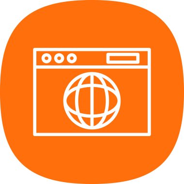 Web tarayıcı simgesi vektör illüstrasyonu 