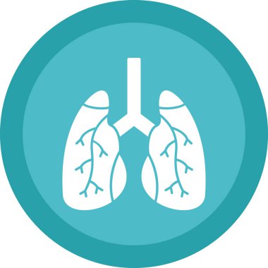 akciğerler web simgesi basit illüstrasyon 