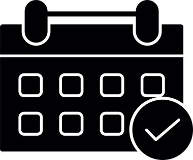 Takvim simgesi, vektör illüstrasyonu basit tasarım