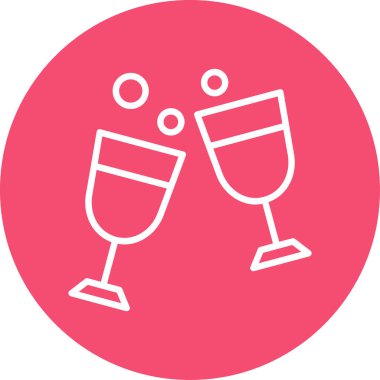 Şampanya simge vektör çizim