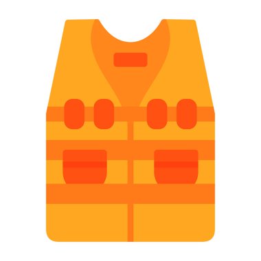 Kurşun geçirmez yelek simgesi, vektör illüstrasyonu 