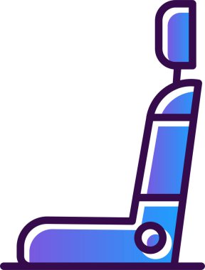 araba koltuğu simgesi, vektör illüstrasyonu basit tasarım