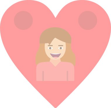 Kadınlar günlük web simgesi basit illüstrasyon 