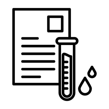 Laboratuvar test tüpünde kan var.