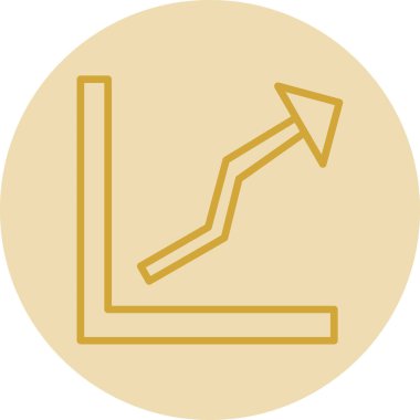 Diyagram vektör renk çizgisi simgesi 