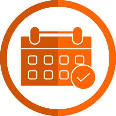 Takvim simgesi, vektör illüstrasyonu basit tasarım