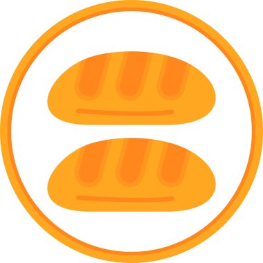 Ekmek. Web simgesi basit illüstrasyon                