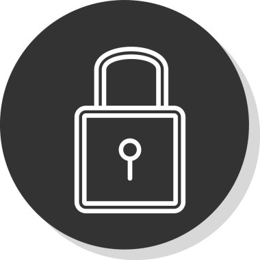 Düz simge, vektör resimlemesini kilitle  