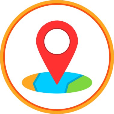 harita işaretleyici simgesi, vektör illüstrasyonu basit tasarım