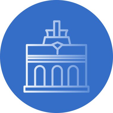 Bir bina simgesinin vektör illüstrasyonu