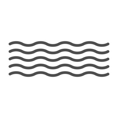 Dalga simgesi. düz dizayn. vektör grafiği