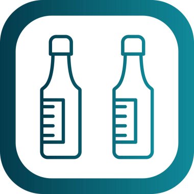 bira şişeleri simgesi, vektör illüstrasyonu  