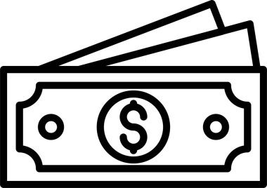 Web ve mobil uygulama tasarımınız için para simgesi, dolar logosu konsepti 