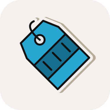 Kırmızı Etiket simgesinin vektör illüstrasyonu