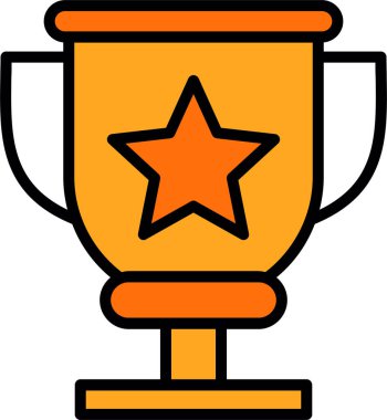 Kupa çizgisi simgesi, vektör illüstrasyonu 