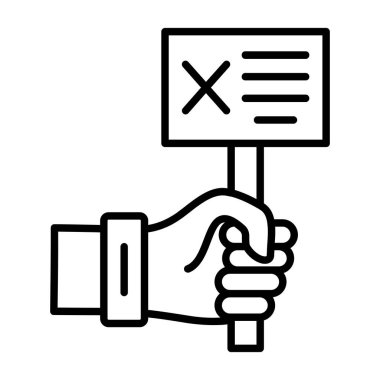 oy çizgisi simgesi, konsept illüstrasyon, taslak sembol, vektör işareti, doğrusal sembol.