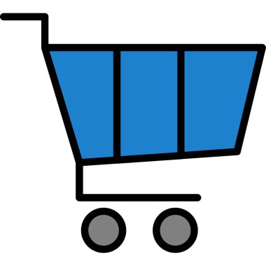 Alışveriş arabası ikonu, illüstrasyon 