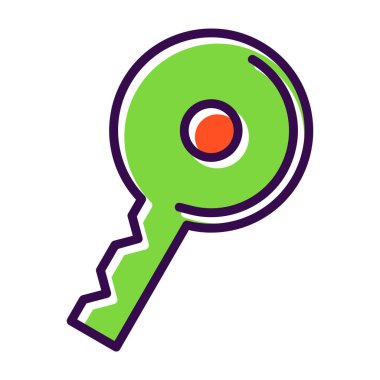 anahtar simgesi, vektör illüstrasyonu basit tasarım