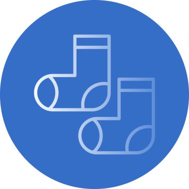 iki çorap düz simgesi, vektör illüstrasyonu