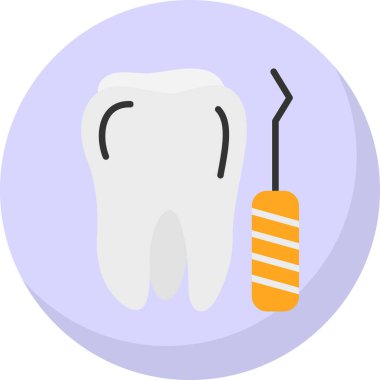 Diş simgesi, vektör illüstrasyonu