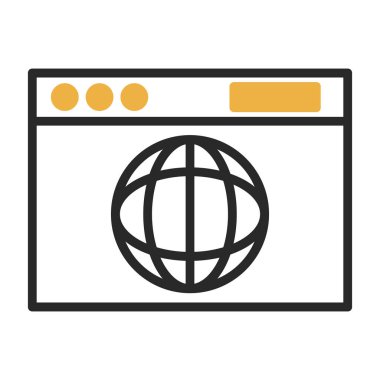 Web tarayıcı simgesi vektör illüstrasyonu 
