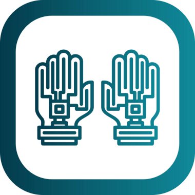 VR Eldivenleri veya Veri Eldivenleri Simgesi, vektör 