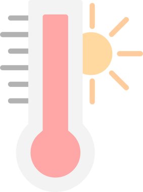 Sıcak sıcaklık düzlüğü simgesi, vektör illüstrasyonu
