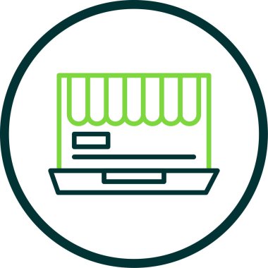 Çevrimiçi Depolama simgesi, vektör illüstrasyonu