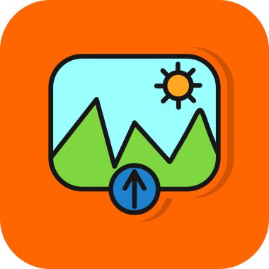 dağ simgesi, vektör illüstrasyonu