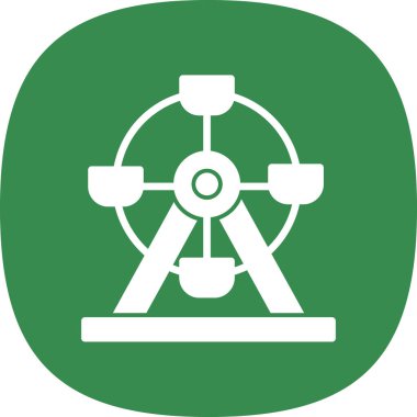 Dönme dolap ağ simgesi, vektör illüstrasyonu 