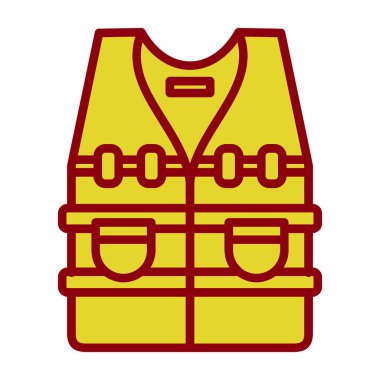 Kurşun geçirmez yelek simgesi, vektör illüstrasyonu 