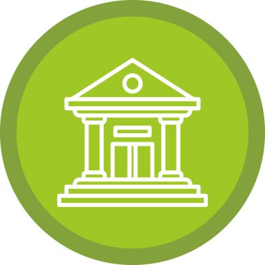 Adliye simgesinin düz çizimi