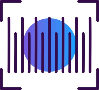 Barkod simgesinin vektör illüstrasyonu 