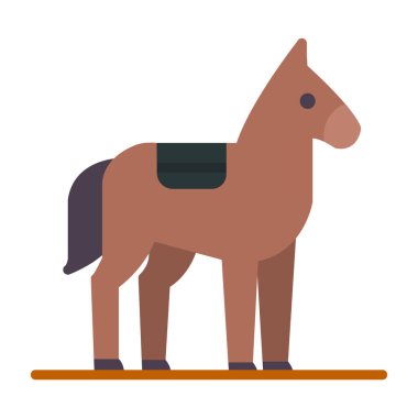 At yassı simgesi, vektör illüstrasyonu