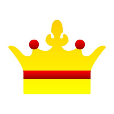 Crown simge vektörü beyaz arkaplanda izole edildi