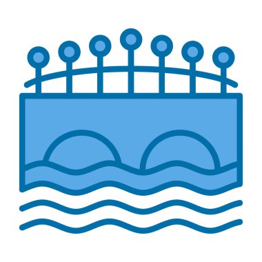 su dalgası çizgisi biçim simgesi tasarımı