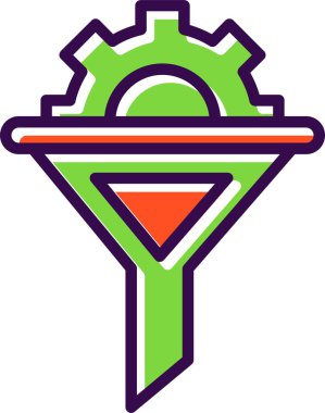 modada izole edilmiş arkaplanda huni simgesi 