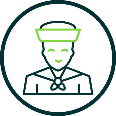 Denizci. Web simgesi basit illüstrasyon