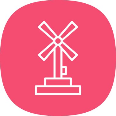 Yel değirmeni simgesi, vektör biçimi