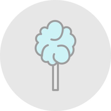 Pamuk helva ikonu, vektör illüstrasyonu 