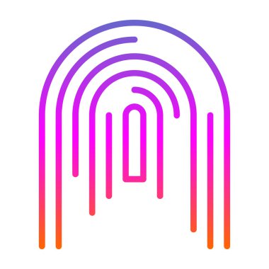 Parmak izi vektör çizimi. düz biçim simgesi