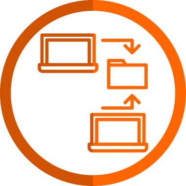 Veri paylaşım simgesi, vektör illüstrasyonu