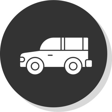 Araba simgesinin vektör illüstrasyonu