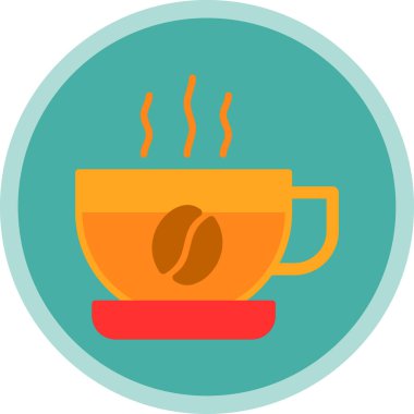 sıcak kahve ikonu, vektör illüstrasyonu