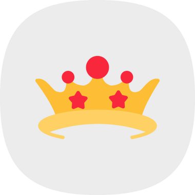 taç düz vektör simgesi