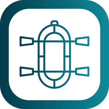 Rafting simgesinin vektör illüstrasyonu 