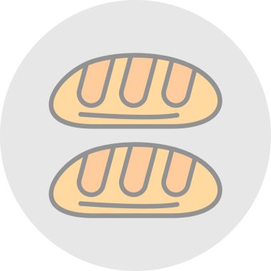 Ekmek. Web simgesi basit illüstrasyon                