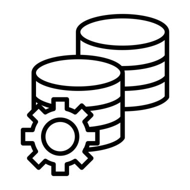 sunucu veri tabanı simgesi. Beyaz arkaplanda izole edilmiş web tasarımı için veri veritabanı vektör simgesine ev sahipliği yapan ana hat
