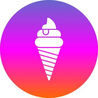 dondurma ikonu vektör illüstrasyonu