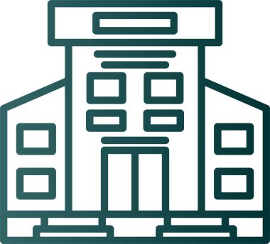 Bina. Web simgesi basit illüstrasyon